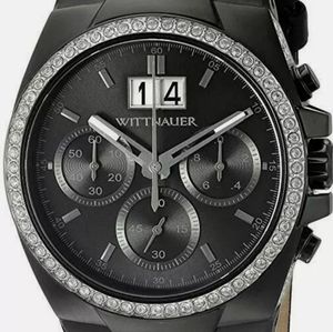 Wittnauer Mens WN1012 Leather Crocodile Black